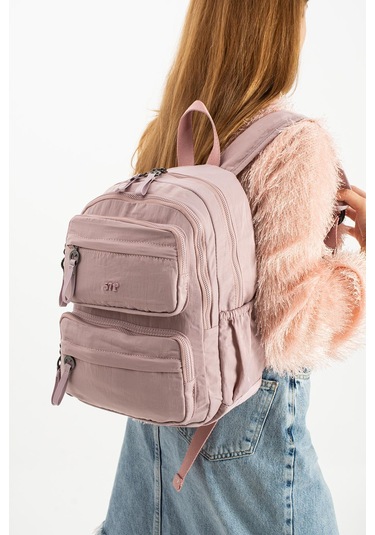 Yumuşak Dokulu Ultra Hafif, Esnek Ve Su Geçirmez Polyamid Kumaş Sırt Çantası Pembe Model: 571-13-14a Pembe