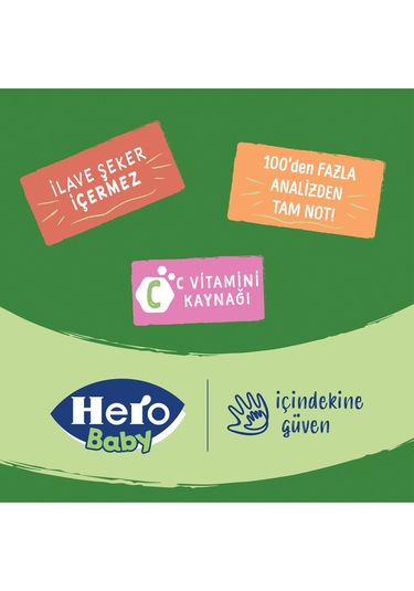 Hero Baby Organik Muz-armut Tahıllı Kavanoz Maması