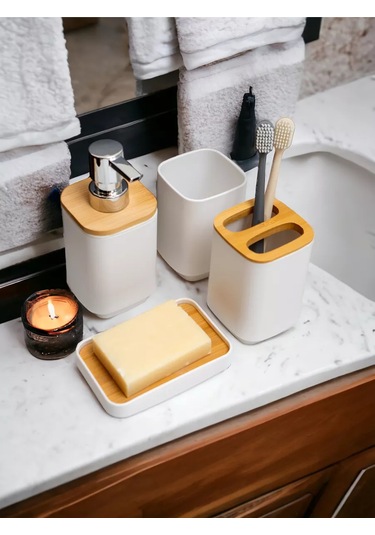 Masteriska Banyo Aksesuarları Seti 188911845 Beyaz