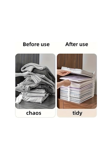 Oldfriend 20 Parça Beyaz Yığınlanabilir Giyim Organizatörü - Taşınabilir Dolap Düzenleyici Beyaz