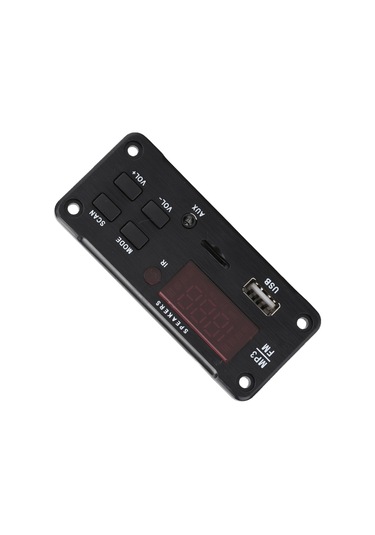 Tenfowee 12v Araç Ses Modülü Bluetooth 5.0 - Renkli Ekran, Fm Radyo, Usb/tf Kart Desteği, Kırmızı Işık Kumanda Batarya Dahil