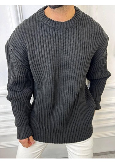 Elkumoda Oversize Kazak Bol Kesim Salaş Triko Kazak-KAZAK2873