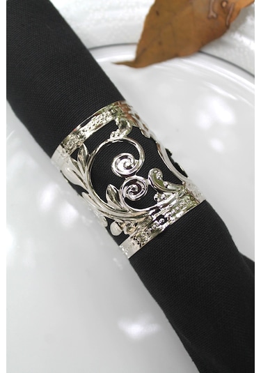 6 Adet Silver Sheyma Ram Valiant Luxury Metal Peçete Halkası