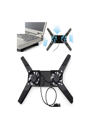 Periboia 2 Fanlı Notebook Soğutucu Portatif Katlanabilir Laptop S
