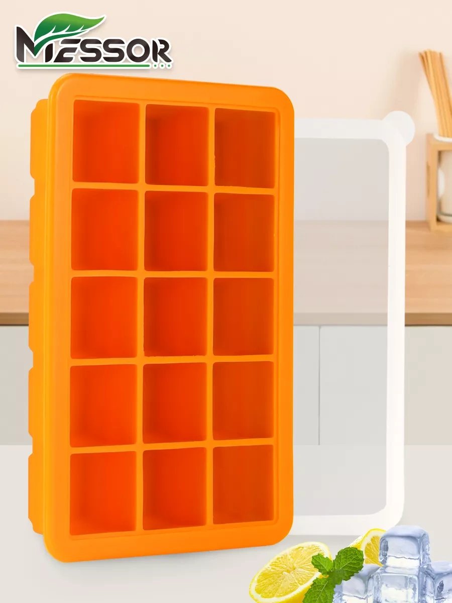 Messor 2 Adet Silikon Buz Kalıbı Seti 252940218 Turuncu