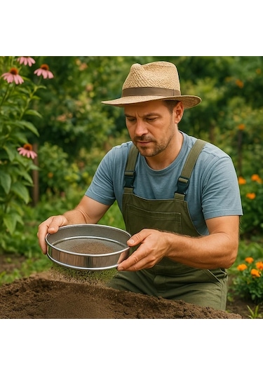 Willowhaven 304 Paslanmaz Çelik 36 Mesh Elek 20cm Bahçe Toprak Eleme