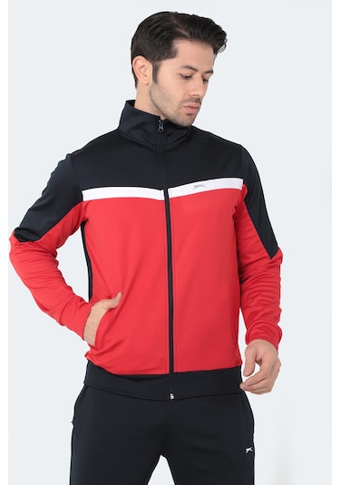 Slazenger Ramos Erkek Fermuarlı Dik Yaka Cepli Lacivert Eşofman Takımı Lacivert