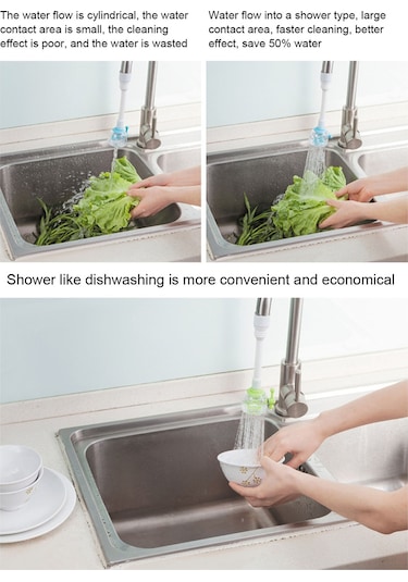 Geeksen Japon Tarzı Mutfak Banyo Musluk Duş Su Tasarrufu Döner Sıçrama Musluğu Filtre Vanası Su Tasarrufu Su Tasarrufu Vanası Yeşil Diğer