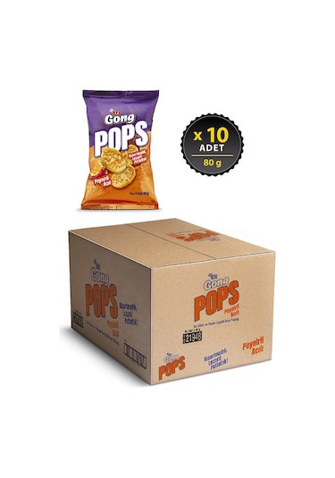 Eti Gong Pops Peynirli Acılı 10 x 80 G