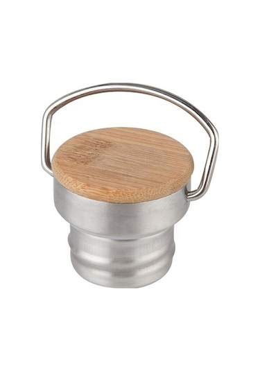 Supermarket1 Paslanmaz Çelik Bambu Matarası - 12-24 Saat Isıtma/sıcak Tutma - Bpa İçermeyen Spor Maması