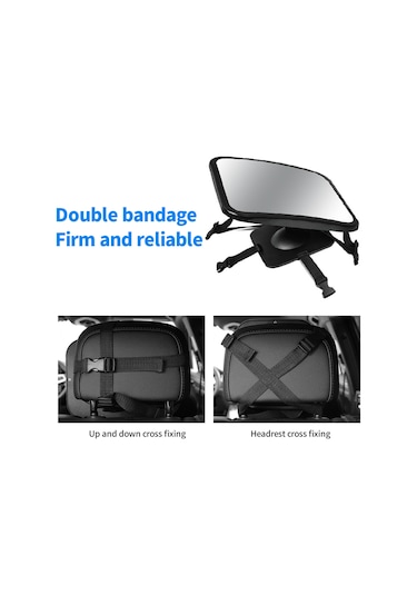 Ranyeek Araç İçi Bebek Aynası - 360 Döner - Araç İçi Kullanıma Uygun - Siyah