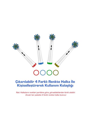 Soft Bristles Oral-B Diş Fırçasına Uyumlu Yedek Başlık 16'lı