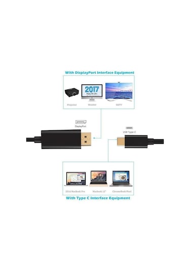4467 Type C Usb 3.1 To Displayport Çevirici Dönüştürücü Adaptör Kablosu.