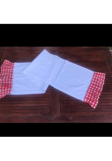 Fırfırlı Mavi Pötikare Runner & Ranir Diğer