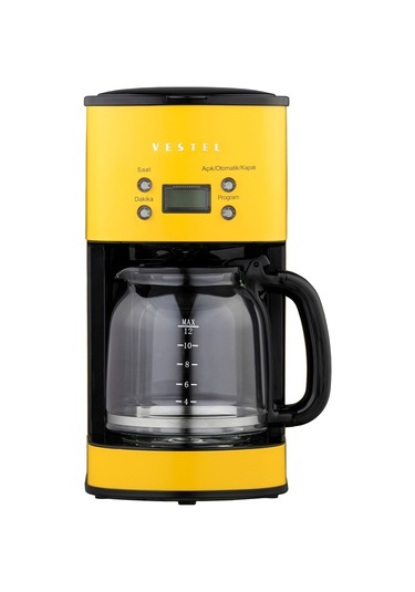 Vestel Retro Sarı Filtre Kahve Makinesi