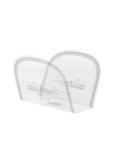 Shineyee 100 Adet Pet Mousse Kek Çevresi - Şeffaf, Su Geçirmez, Yiyecek Temelli, İngilizce Harf Desenli Yarı Dairesel Kek Sarmalama Aracı Diğer