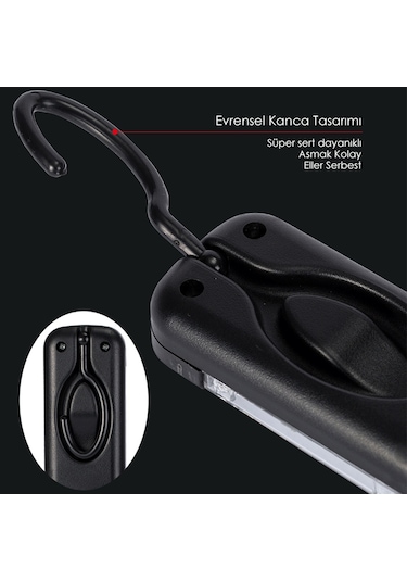 Mıknatıslı Tamir Lambası - Tezgah Lambası 100 Ledli 7 Metre Kablo