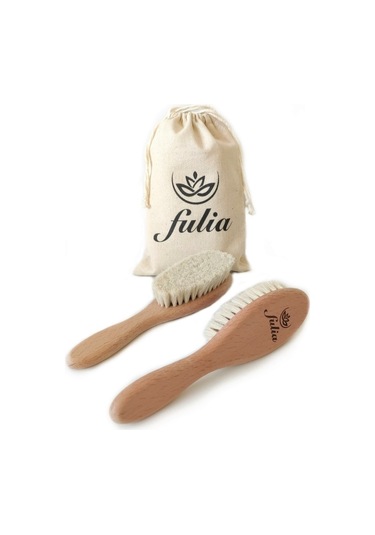 Fulia Bebekler Için Doğal Keçi Kılı Yumuşak Saç Fırçası