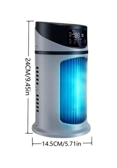 Motion003 Beyaz Ortam Işığı Soğutmalı Nemlendirilebilir Taşınabilir Klima Fanı Usb Fan 3ü 1 Arada Ofis Ve Ev Kullanımı İçin