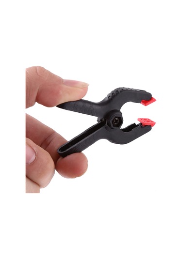 Lemestar 6 Adet Nylon Fotoğraf Stüdyosu Arka Plan Tutucu: Kauçuk Döşeme, Geniş Açılışlı, Sağlam Tutuş - Siyah Kırmızı