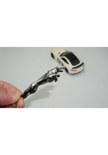 Dk Jaguar Uyumlu Panther Logo Krom Metal Çift Yön Anahtarlık