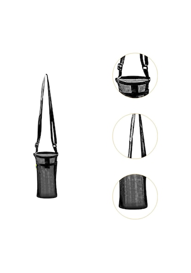 Dolıty Su Şişesi Taşıyıcı Trendy Kılıfı Trekking Siyah Siyah