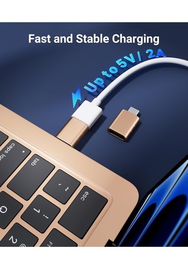 Usb-c To Usb 3.0 Adaptör 2 Li Set Kompakt Altın Dönüştürücü Yüksek Performanslı Pratik Seti