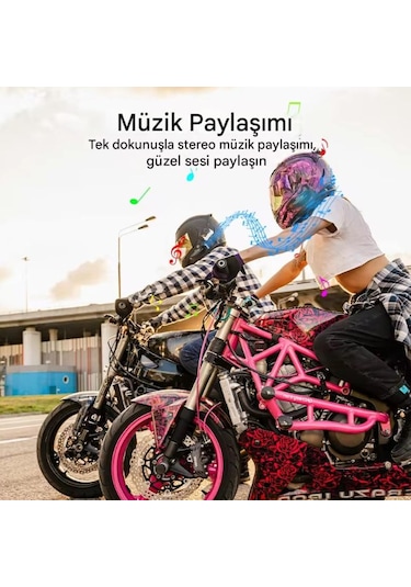 Maxto X2 Motosiklet Intercom Kulaklık Suya Dayanıklı, Gürültü Önleyici, Tüm Kasklarla Uyumlu Bluetooth Kulaklık