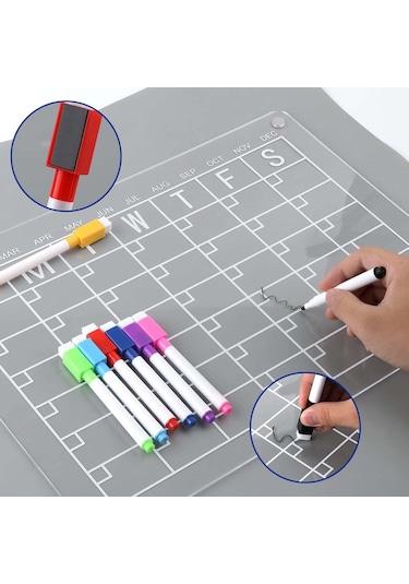 Suntek Buzdolabı Silinebilir Not Panosu Için Manyetik 11-adet Lacivert