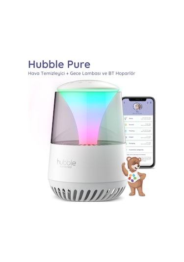 Hubble Pure Hava Temizleyici + Gece Lambası ve Bluetooth Hoparlör