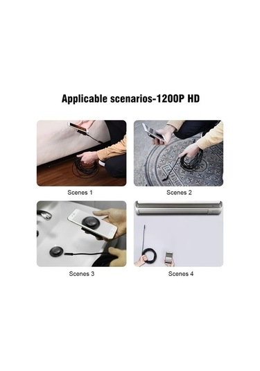 Wi-fi İle Çalışan Endoskop Yılan Kamera 10 Metre Sert Kablo 8mm