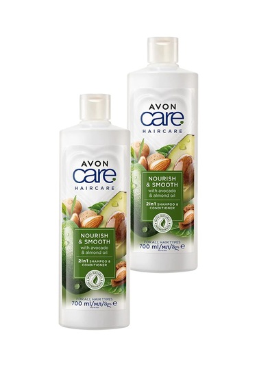 Avon Care Avakado Ve Badem Yağı İçeren Şampuan Ve Saç Bakım Kremi 700 Ml. İkili Set