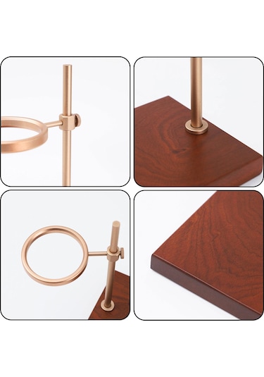 Homyl Kahve Damlatıcı Tutucu Pour Over Standı Taşınabilir Altın, Kahverengi