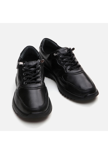 Hotiç Hakiki Deri Siyah Kadın Spor Ayakkabı 01ayh294650a100 Siyah