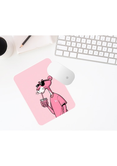 Pembe Panter Baskılı Mouse Pad