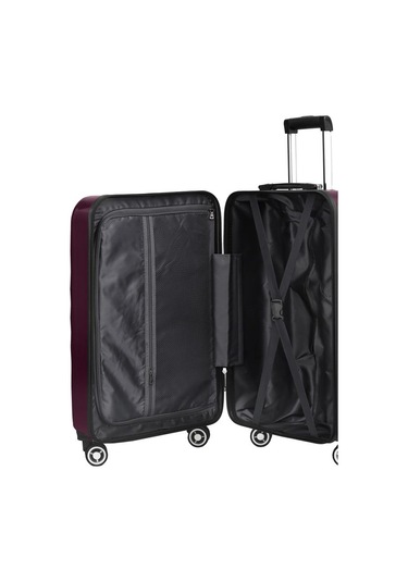 Büyük Boy %100 Polikarbon Valiz 4x2 Teker Bordo 1809 Bordo