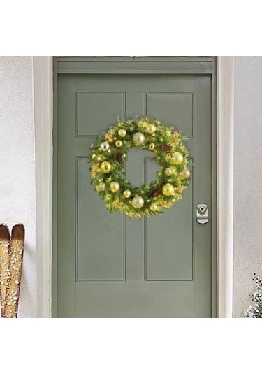 Pazly Led Işıklar Çam Konisi Tasarımı Canlı Renk Gerçekçi Ön Kapı Garland Asılı Süsleme Işıkla Işıkla