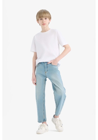 DeFacto Erkek Çocuk Straight Fit Düz Paça Jean Pantolon D9012A825SMNM39