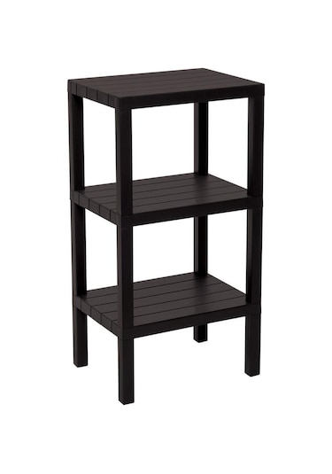 3 Raflı Siyah Modüler Ünite Plastik 38x29x74 Cm Go50606190480 Çok Renkli