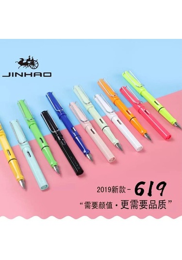 Jinhao Dolma Kalem Opak Ef 0,38 Uç+5 Kartuş - Renk Seçenekli- Opak Elma Yeşili