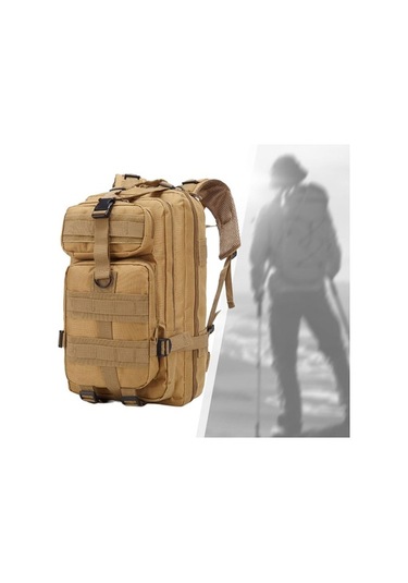 Pazly Yürüyüş Sırt Çantası Büyük Kapasiteli Spor Haki Renk Dayanıklı Haki