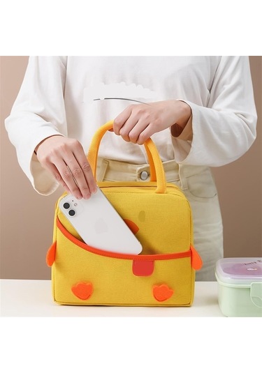 Öğle Yemeği Çantası Öğle Yemeği Çantasıkalın Termal Gıda Saklama Çantalarıbüyük Kapasiteli Yalıtımlı Gıda Çantaları El Çantaları Siyah