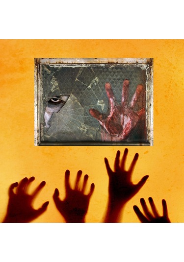 Wezone Halloween Korku Stili 3d Duvar Stickerı - Ev Dekorasyonu İçin Canlandıran, Yenilebilir Pvc Materyal, 5. Model Korku El Ve Hayalet Diğer