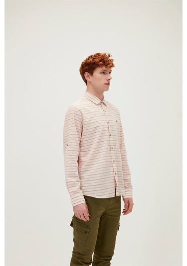 Bad Bear Marshall Erkek Kırmızı Klasik Yaka Gömlek 210130010-RED Kırmızı