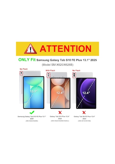 Samsung Galaxy Tab S10 Fe Plus 13.1 İnç Kılıf Smart Uyku Modlu Kalem Bölmeli