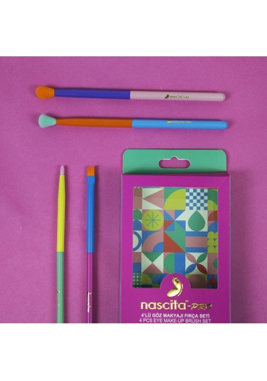 Nascita Colorfully Collection 4lü Göz Makyaj Fırça Seti - 133 Nasbrushset133