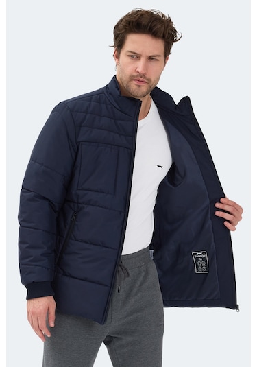 Slazenger Baldwıng Erkek Dik Yaka Fermuarlı Lacivert Mont & Kaban Lacivert
