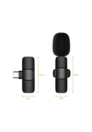 Ebitda Kablosuz Mini Klips Mikrofon - 20m Menzilli, 2.4g Bağlantılı, Canlı Yayın İçin