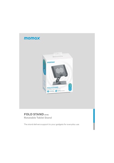 Momax KH5L1 Katlanır Dönebilen Telefon - Tablet Standı Titanyum