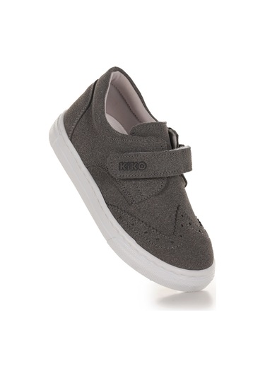 Kiko Kids Richie Cırtlı İlk Adım Günlük Erkek Bebek Casual Ayakkabı Füme Füme